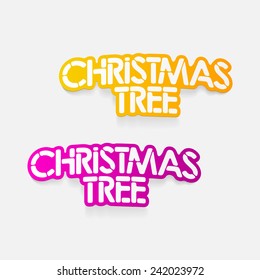 realistic design element: christmas tree