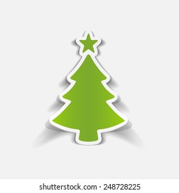 realistic design element: christmas tree