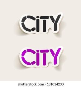 realistic design element: city