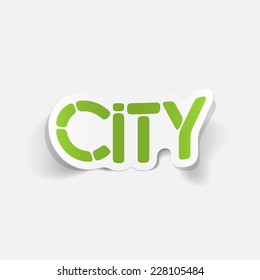 realistic design element: city