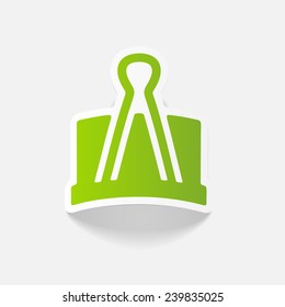 realistic design element: clip