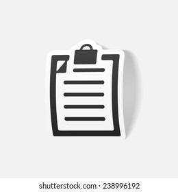 realistic design element: clipboard