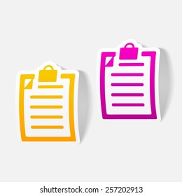 realistic design element: clipboard