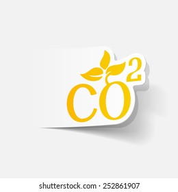 realistic design element: co2 sign dioxide