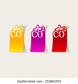 realistic design element: co2 sign dioxide