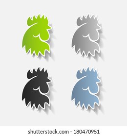realistic design element: cock