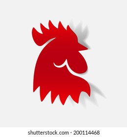 realistic design element: cock