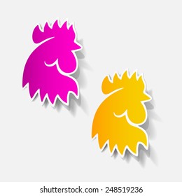 realistic design element: cockerel