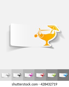 realistic design element. cocktail