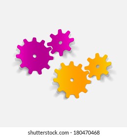 realistic design element: cogwheel
