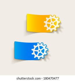 realistic design element: cogwheel