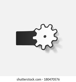 realistic design element: cogwheel