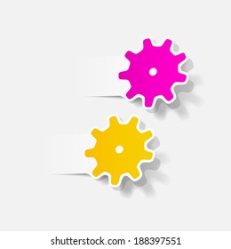 realistic design element: cogwheel