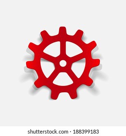 realistic design element: cogwheel