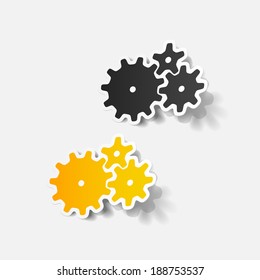 realistic design element: cogwheel