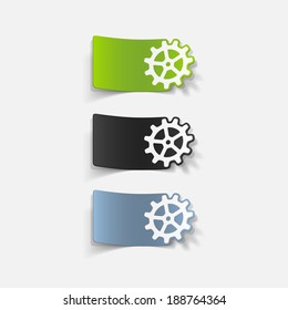 realistic design element: cogwheel