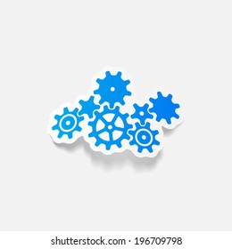 realistic design element: cogwheel