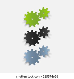 realistic design element: cogwheel