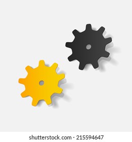 realistic design element: cogwheel