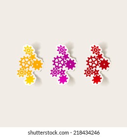 realistic design element: cogwheel