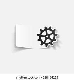realistic design element: cogwheel