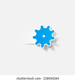 realistic design element: cogwheel