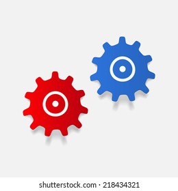 realistic design element: cogwheel