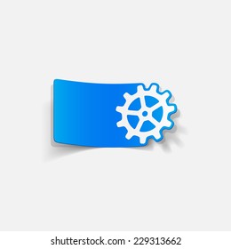 realistic design element: cogwheel