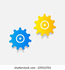 realistic design element: cogwheel