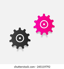 realistic design element: cogwheel
