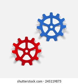 realistic design element: cogwheel