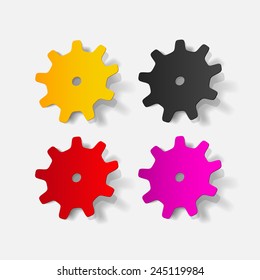 realistic design element: cogwheel