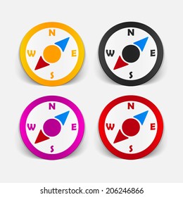 realistic design element: compass