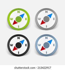 realistic design element: compass