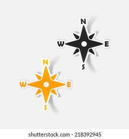 realistic design element: compass
