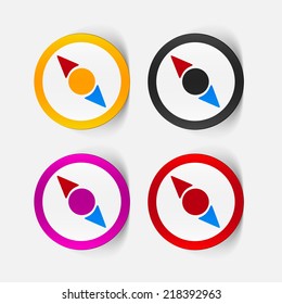 realistic design element: compass