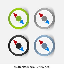 realistic design element: compass