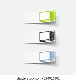 realistic design element: computer