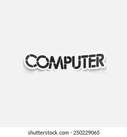 realistic design element: computer