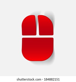 realistic design element: computer Mouse