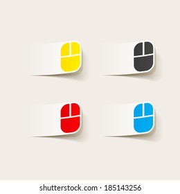 realistic design element: computer Mouse