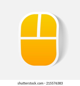 realistic design element: computer Mouse