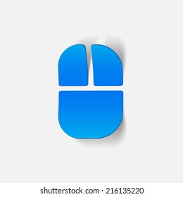 realistic design element: computer Mouse