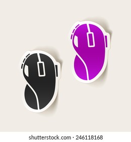 realistic design element: computer mouse