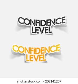 realistic design element: confidence level