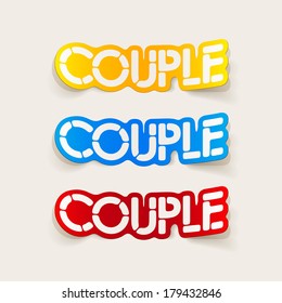 realistic design element: couple