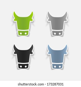 realistic design element: cow