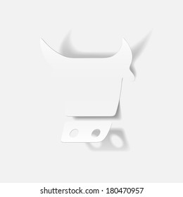 realistic design element: cow