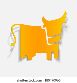 realistic design element: cow
