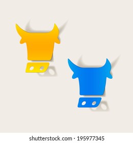 realistic design element: cow